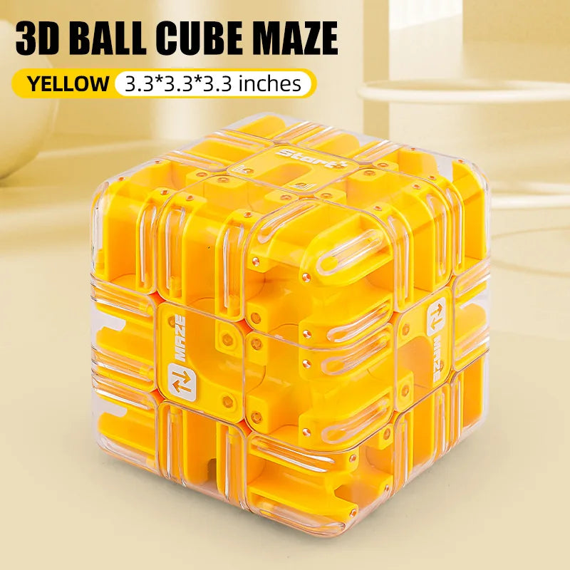 3D Maze Magic Cube &ndash; Educational Stress Relief Puzzle Toy BZS00614 Y