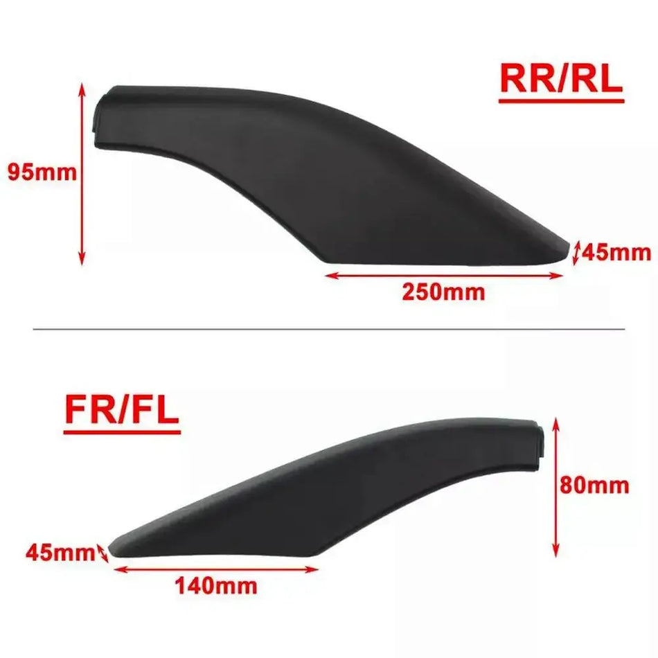 Black ABS Roof Rack Rail End Caps For Land Rover Freelander 2 2006-2014 by InterCyprus Trading Ltd