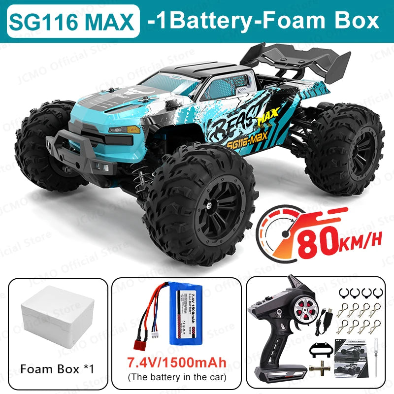JCMO SG116MAX 80KM/H Brushless 4WD Off-Road RC Car SG116MAX-Foam Box