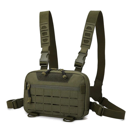 Men's Tactical Molle Chest Bag &ndash; Versatile Front Rig Pouch Green / Other