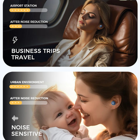 Quiet Ear Plugs for Sleeping - Super Soft Noise Reduction Reusable Hearing Protection