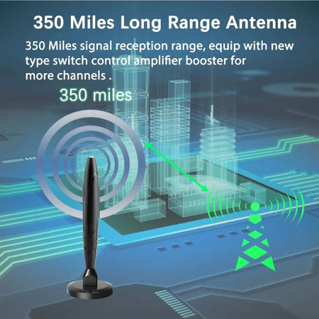 Indoor Digital TV Antenna 4K Amplifier &ndash; 350 Miles Range