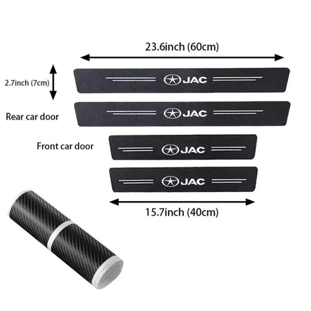 Carbon Fiber Car Door Sill Protectors 4Pcs For JAC S2 S3