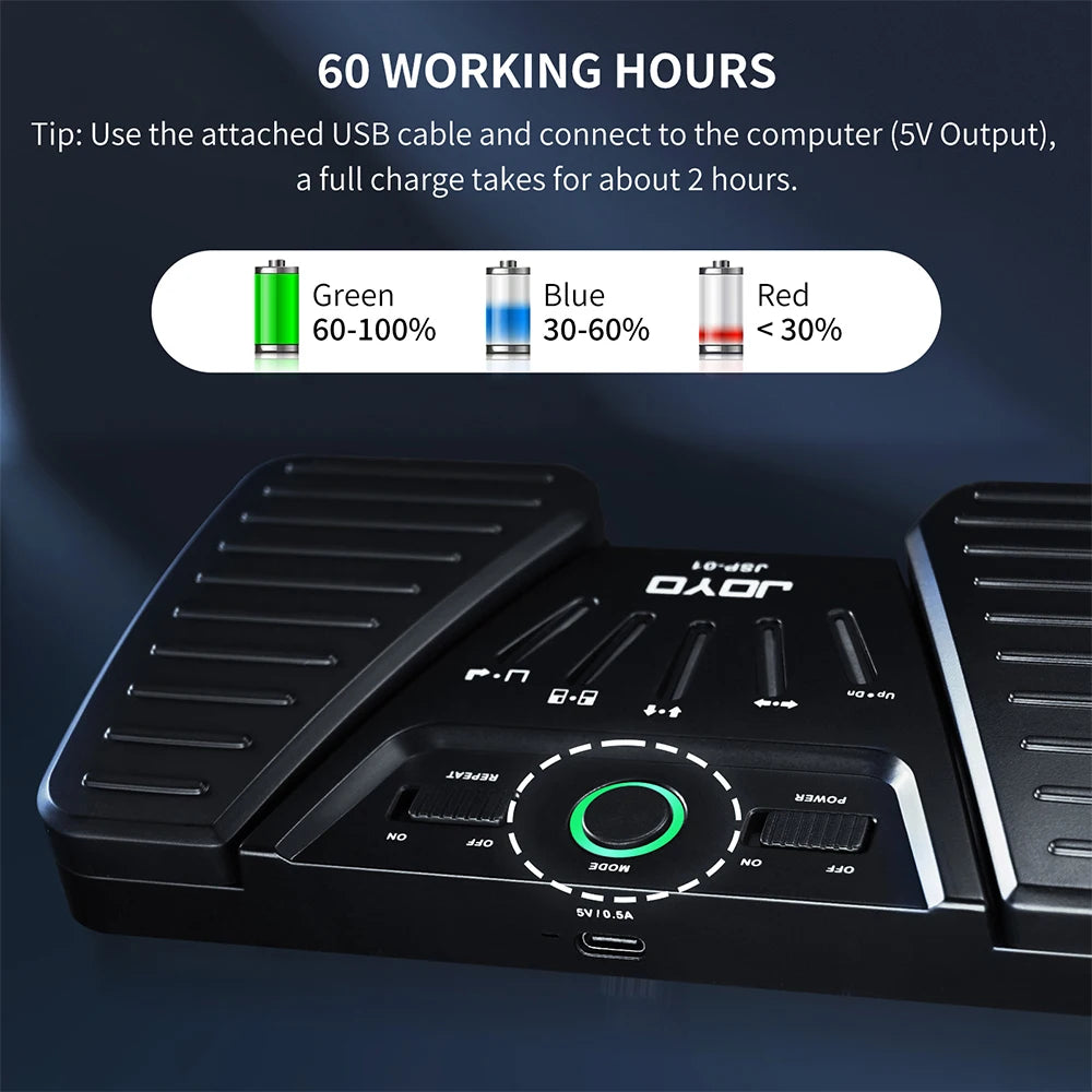 JOYO JSP-01 Wireless Page Turner Pedal - Bluetooth Enabled