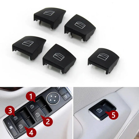 Car Interior Window Button Switch Cover Cap For Mercedes Benz A B C E GLA GLK Class W176 W246 W204 W212 W207 W156 X204 by InterCyprus Trading Ltd