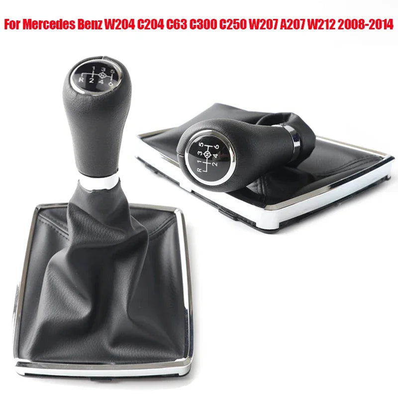 Gear Shift Knob Leather Boot Cover For Mercedes W204 W207 A207