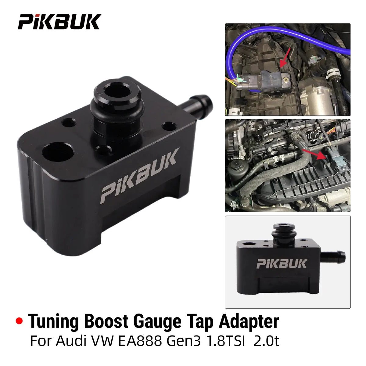 PIKBUK Car Tap Adapter For Aud VW EA888 Gen3 1.8tsi 2.0t Golf 7 MK7 MK6 B7 Tuning Boost Gauge by InterCyprus Trading Ltd