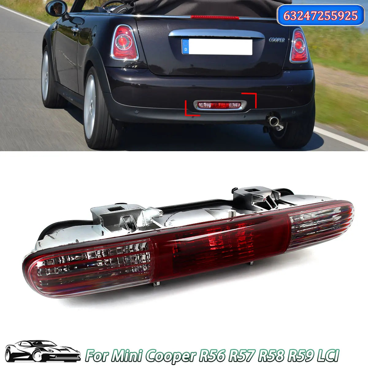 Mini Cooper Rear Fog Lamp R56 R57 R58 R59 Black | OEM – InterCyprus ...