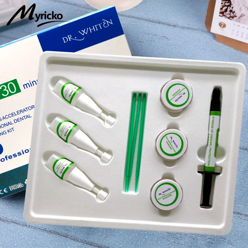 Teeth Whitening Kit With 30 Minute Gel, Remove Tooth Stains, Denxy 1 Box