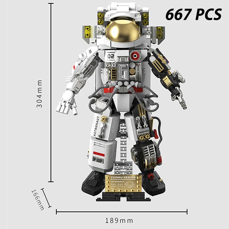 UFO Flying Saucer Building Block &ndash; Creative Assembly Puzzle Toy Astronaut