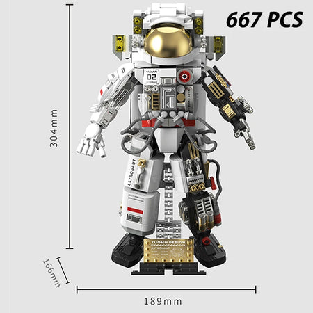 UFO Flying Saucer Building Block &ndash; Creative Assembly Puzzle Toy Astronaut