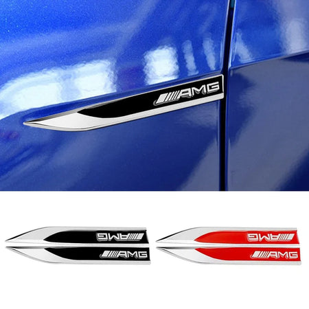 High-Quality 3D Metal Fender Emblem Badge Set for Mercedes-Benz Models W203 W204 W205 W210 W211 W212 W164 W176 CLA CLS SL GLA