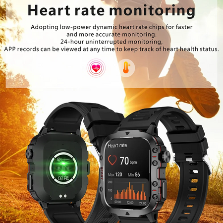 CRTORRS Smart Watch: Bluetooth Fitness Tracker, Waterproof &amp; Multi-Function