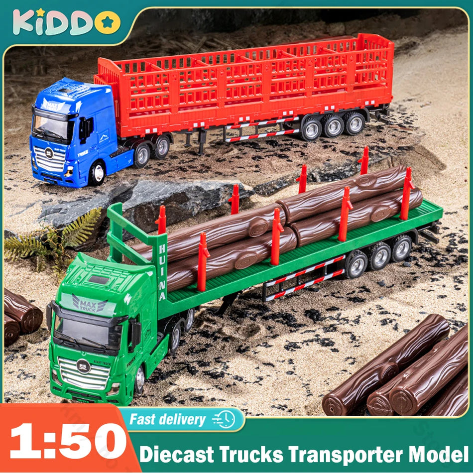 Huina 1/50 Литая металлическая транспортная машина с неподвижным самосвальным баком