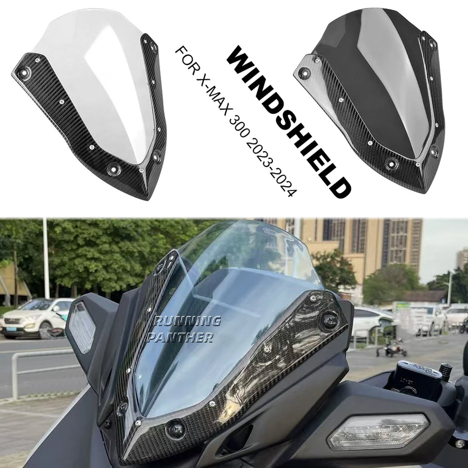 Oglekļa šķiedras vējstikla deflektors Yamaha XMAX300