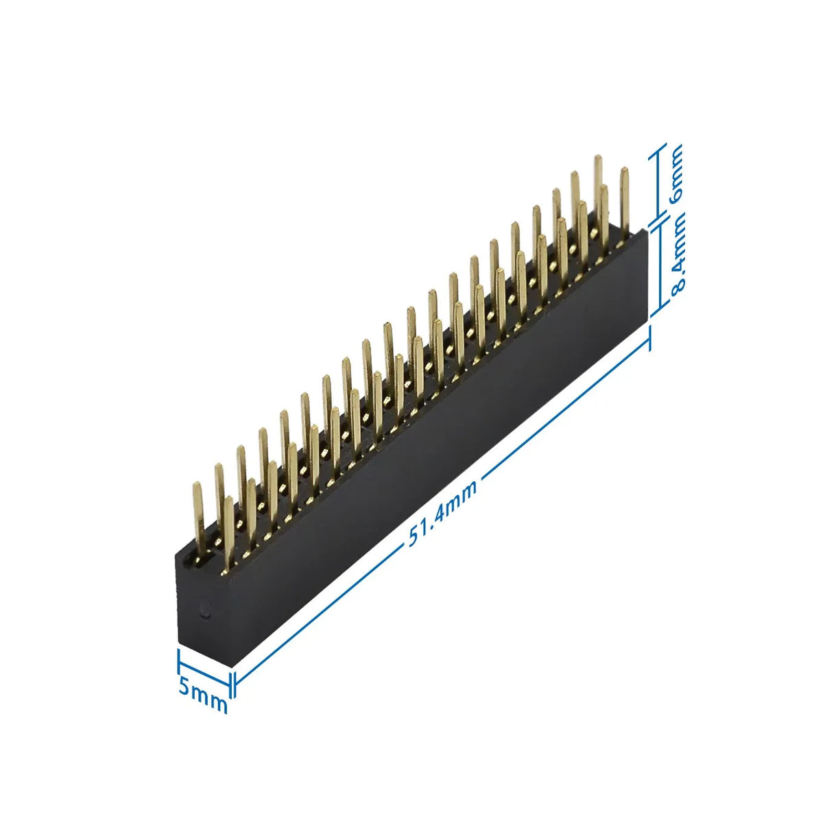 2x20 GPIO Heightened-Row Female Seat &ndash; Enhanced Connectivity for Raspberry Pi 3B 3B+ 4B Female 2X20 PC6.0