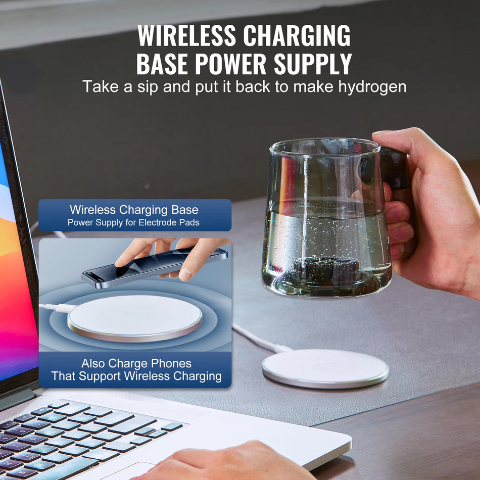 400ML Cupă cu Apă Hidrogen SPE Ionizator Bază Wireless