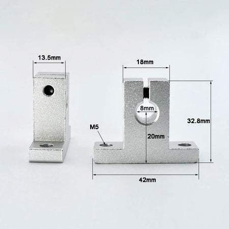 2Pcs Linear Bearing Rail Support SK8 SK25 Bracket &ndash; Easy 8mm / CHINA / 2Pcs