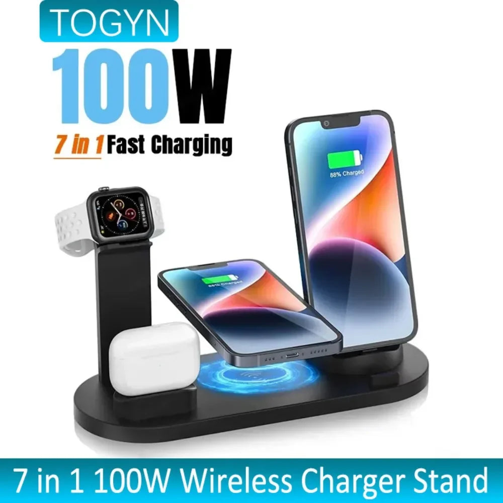 Opansten Wireless Charger Stand &ndash; Three Ports Fast Charging