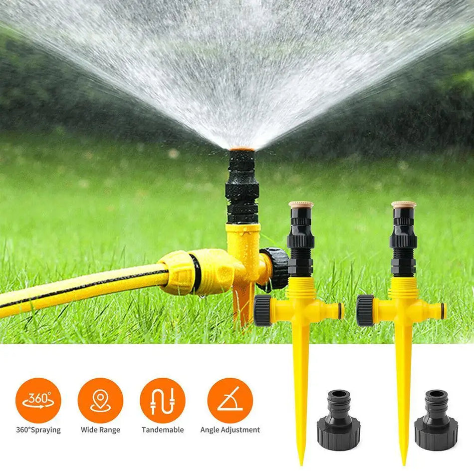 360&deg; Rotating Garden Sprinkler System - Automatic Irrigation for Lawns &amp; Farms