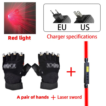 CHEGIT L0465 LED Laser Gloves &ndash; Disco Stage Lighting