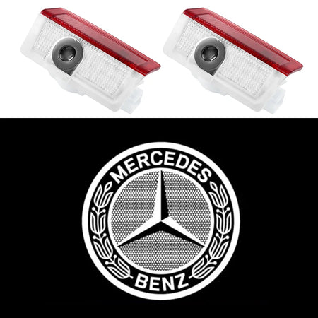 2X Car Door Welcome LED Projection Light &ndash; Mercedes AMG For White-wheat / 2Pcs
