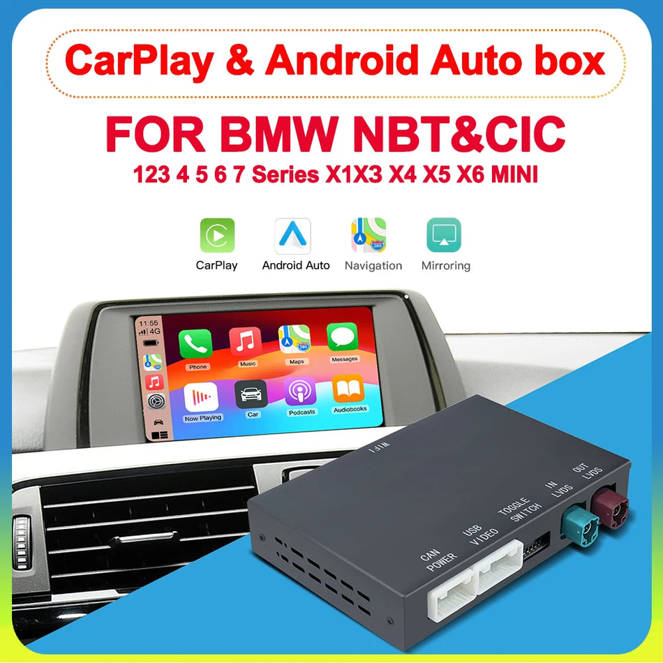 Caixa Decodificadora BMW CIC CarPlay Android Auto, Retrofit OEM