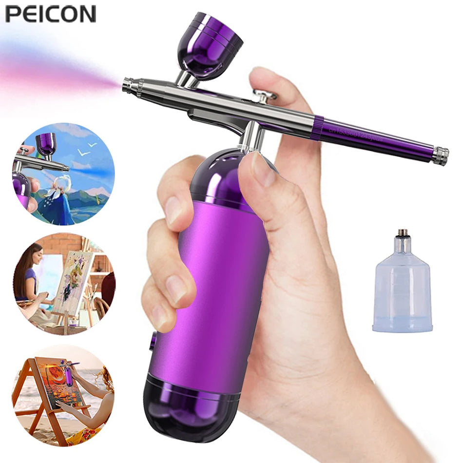 Tragbares kabelloses Airbrush-Set mit Kompressor für Modellierung und Bastelmalerei