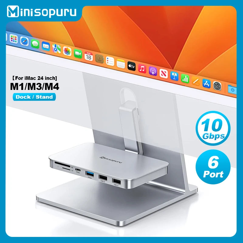 Minisopuru iMac 24 Inčni Dock Stalak 6 Portni USB Hub za iMac