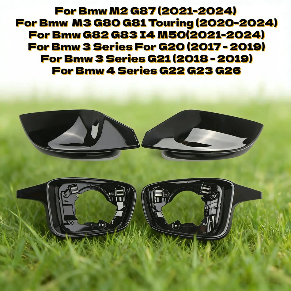 Mirror Cover Caps With ABS LHD 4 Pcs Set For BMW M2 M3 G80 G87 G20 by InterCyprus Trading Ltd