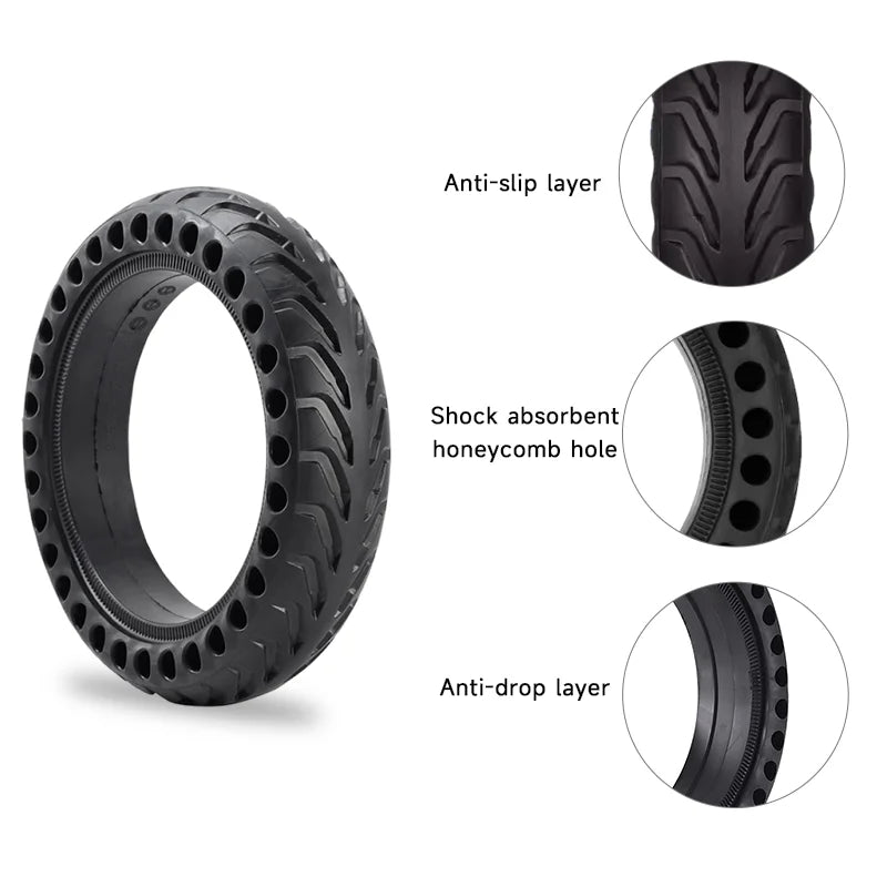 Durable 8.5 Inch Honeycomb Solid Tires for Xiaomi M365 Electric Scooter