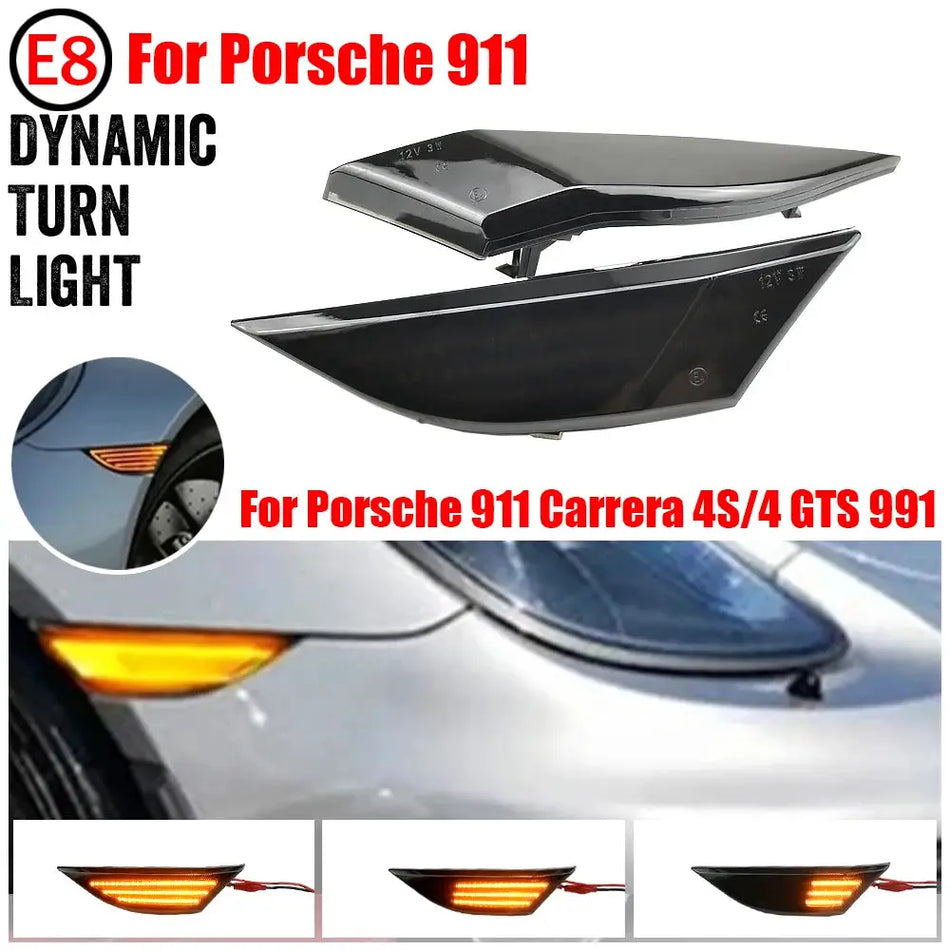 Светодиодные динамические указатели поворота для Porsche 991 981 982 Cayman Boxster GT2