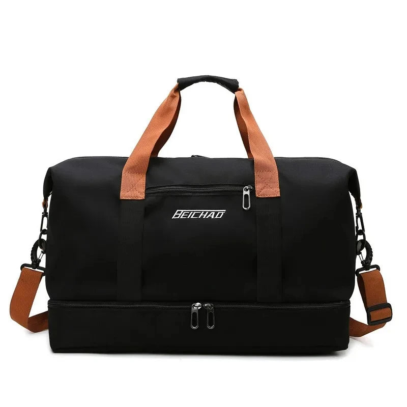 Weekender Travel Duffle Bag &ndash; Lightweight And Versatile Black
