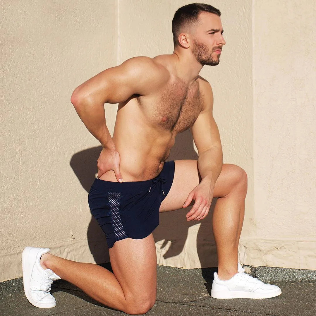 Men Elastic Mesh Training Shorts &ndash; Breathable Comfort