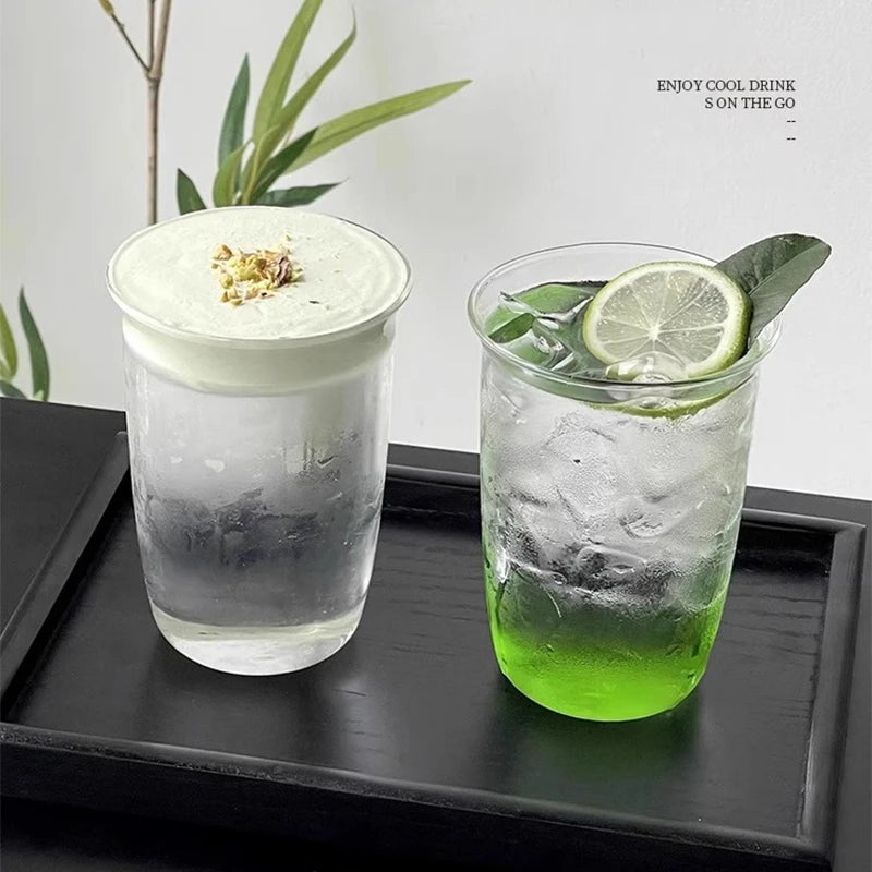 Heat Resistant Glass Mug - Aesthetic Handle Tea Cup