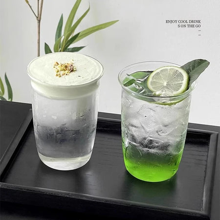 Heat Resistant Glass Mug - Aesthetic Handle Tea Cup