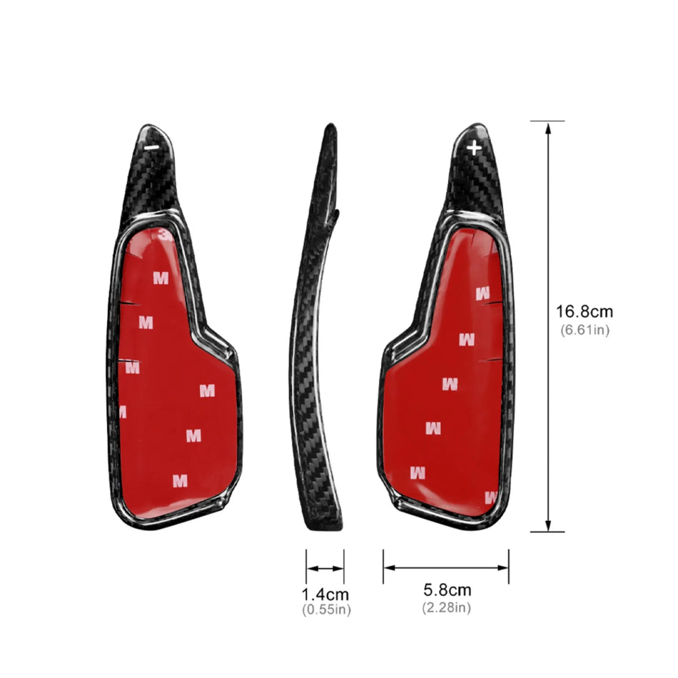 Palette del cambio al volante in fibra di carbonio rigida per Corvette C8