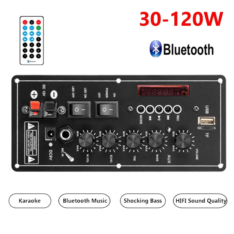 30-120W Bluetooth Amplifier Board &ndash; USB DAC and FM Radio