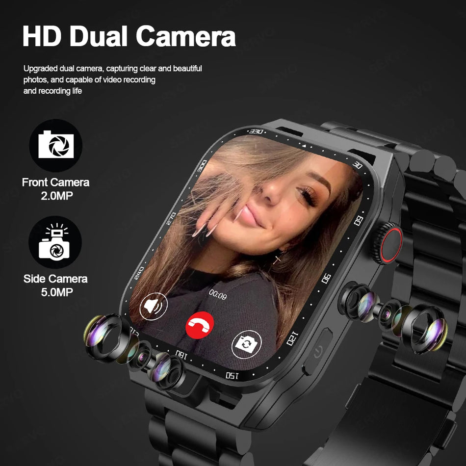 🟠 4G+64G Smartwatch for Men Women Google Play Store GPS Bluetooth WIFI  Android with SIM Card Slot APP KOM5 Luxurious Watch Sports