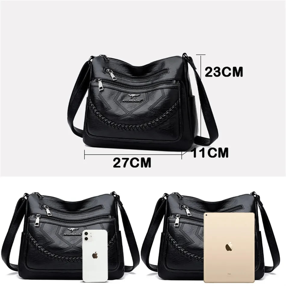 Soft PU Leather Designer Shoulder &amp; Crossbody Bag for Women