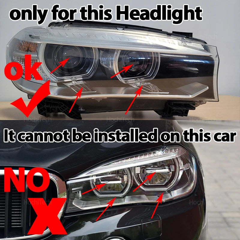 Planches DRL LED Angel Eyes Jaune Citron pour BMW X3 F25 X5 F15 X6 F16