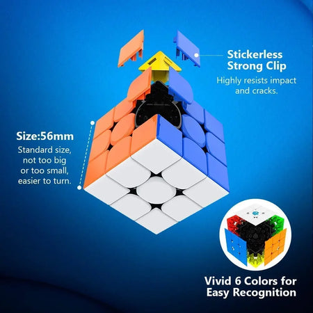 GAN 356 RS 3X3 Magic Speed Cube Stickerless &ndash; Ultra Smooth