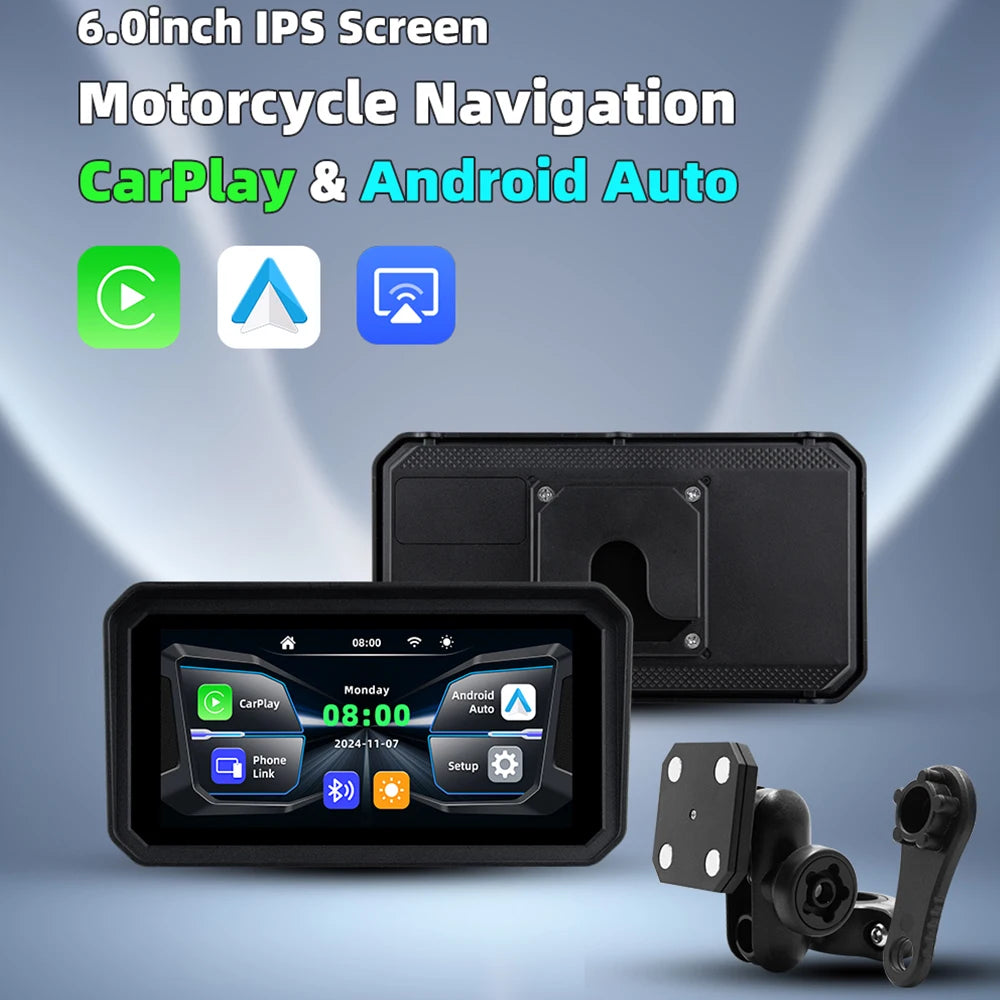 EKIY 6.0 Inch Portable Digital Motorcycle Dashboard &ndash; Waterproof GPS Navigation Display