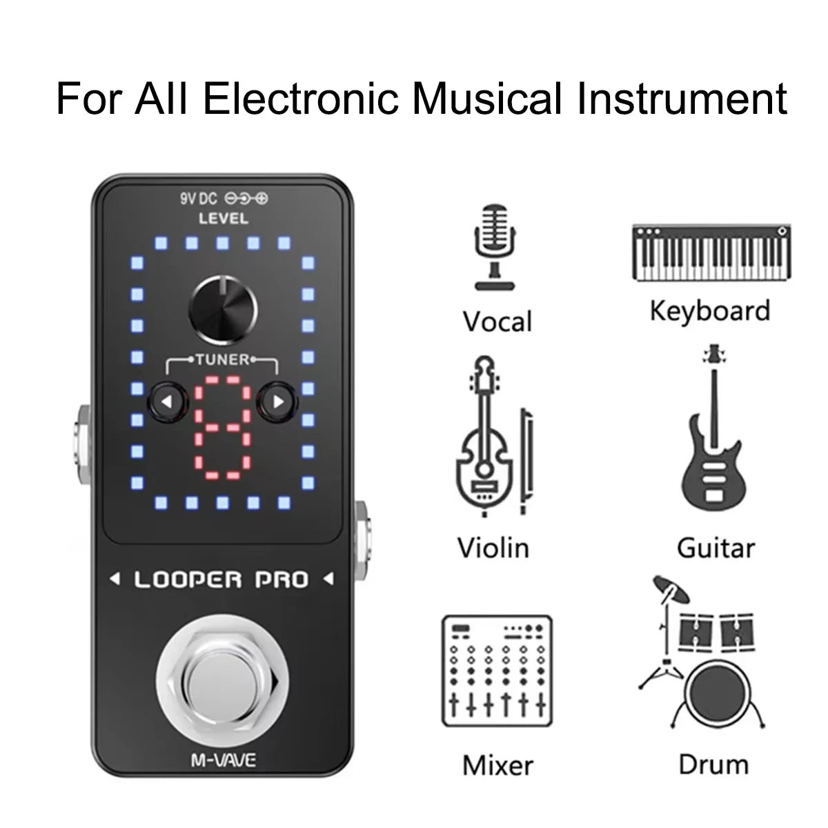 M-VAVE Looper Pro &ndash; 40min 9-Track Studio Engine Overdub