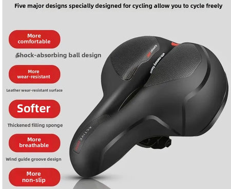 Breathable Bike Saddle &ndash; Shock Absorbing Hollow Cushion