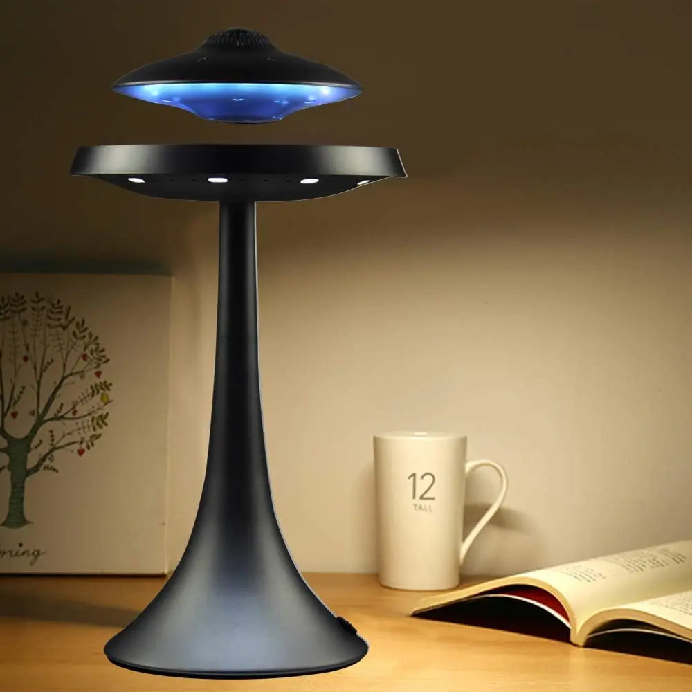 Levitating Globe with Book-Shaped Base &ndash; 360&deg; Rotating Magnetic Floating World Globe for Home Decor &amp; Educational Gift Burgundy / UK Plug