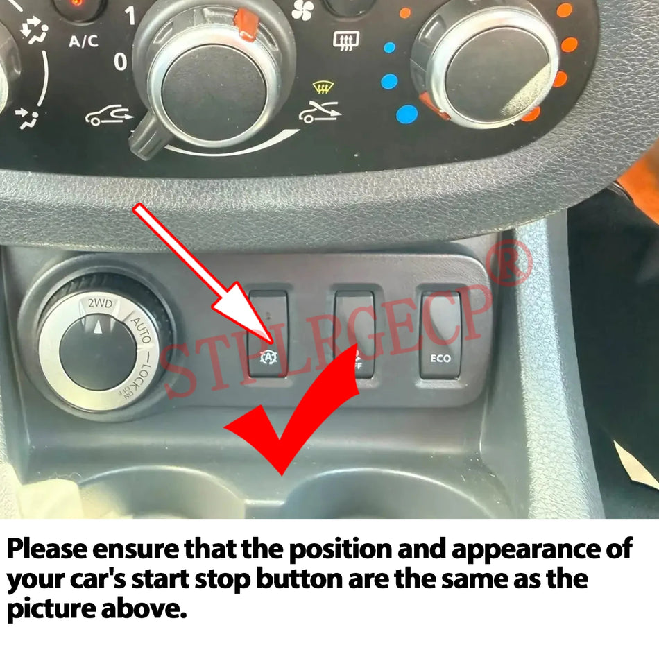 Automatische Start Stop Uit Schakelaar voor Renault Dacia Duster I II 2014-2017