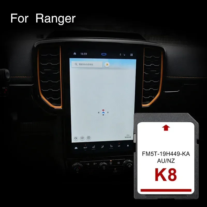 Car GPS Navigation Map for Ford Ranger K8 CID SD Card Naving GPS AUS NZ ...