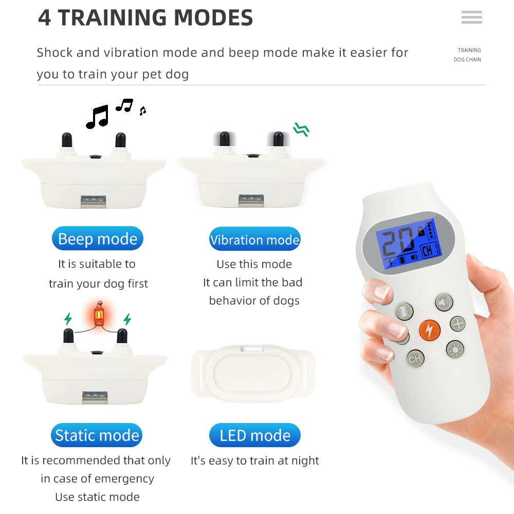 800M Remote Control Dog Training Collar - Rechargeable
