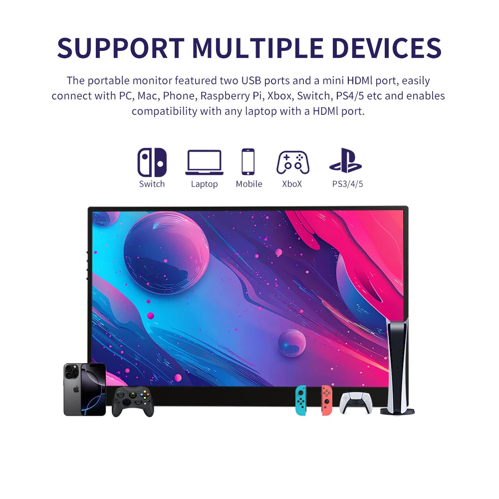 Wireless Portable Monitor 15.6 Inch &ndash; Ultra Slim Design with WiFi Connectivity